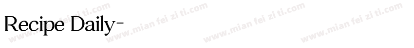 Recipe Daily字体转换